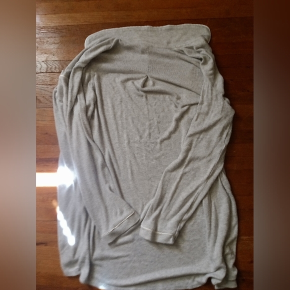 Women's Stars Above Button Up Sleep Shirt Light Grey with white trim - Picture 6 of 6